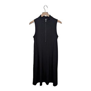 Karen Kane | Sleeveless Zip-Up Travel Dress| Black | Medium